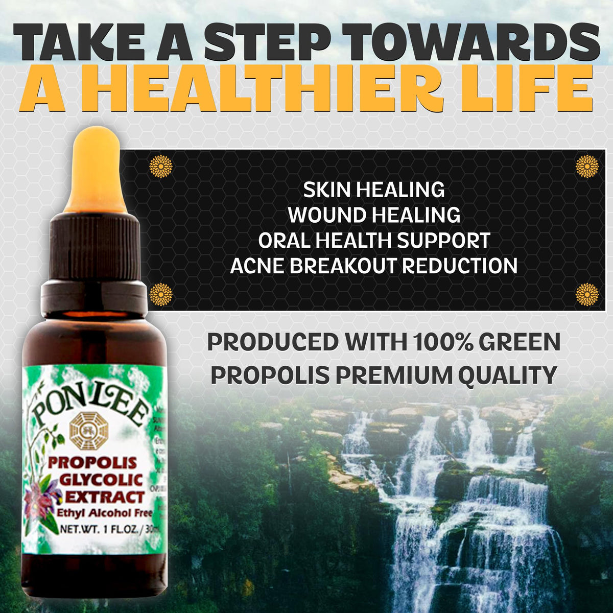 PONLEE Brazilian Green Bee Propolis Extract 30ML lifestyle shot