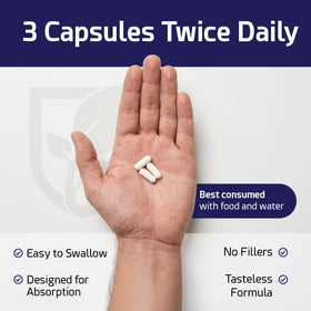 Pouring FürstenMED capsules into a hand