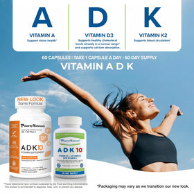 Power By Naturals ADK 10 Vitamin Supplement capsule close-up