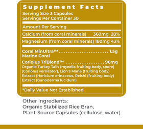 Premier Research Labs Calcium Magnesium Plus capsules with a measuring spoon