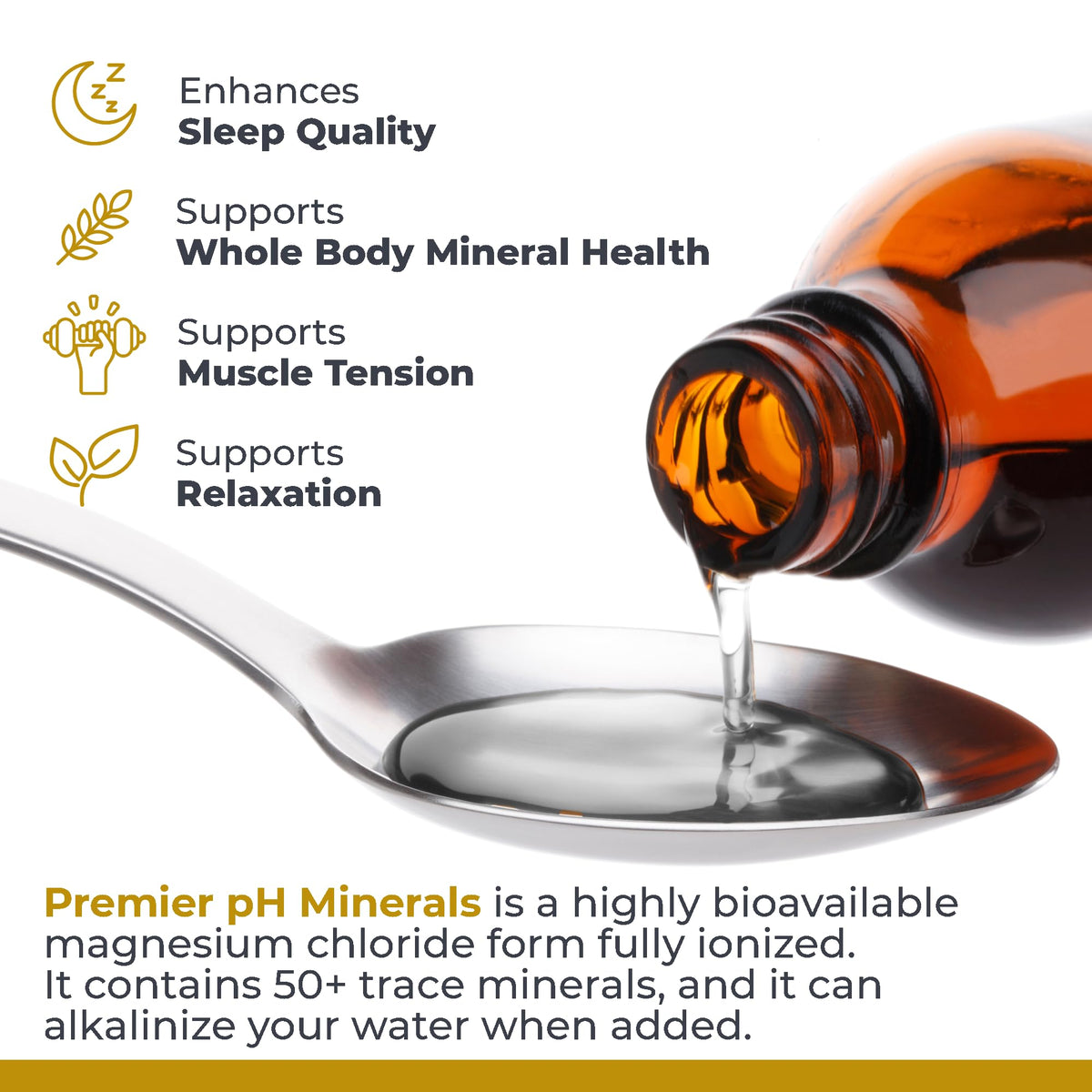 Premier Research Labs pH Minerals Trace Mineral Drops with measuring spoon