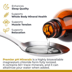 Premier Research Labs pH Minerals Trace Mineral Drops with measuring spoon