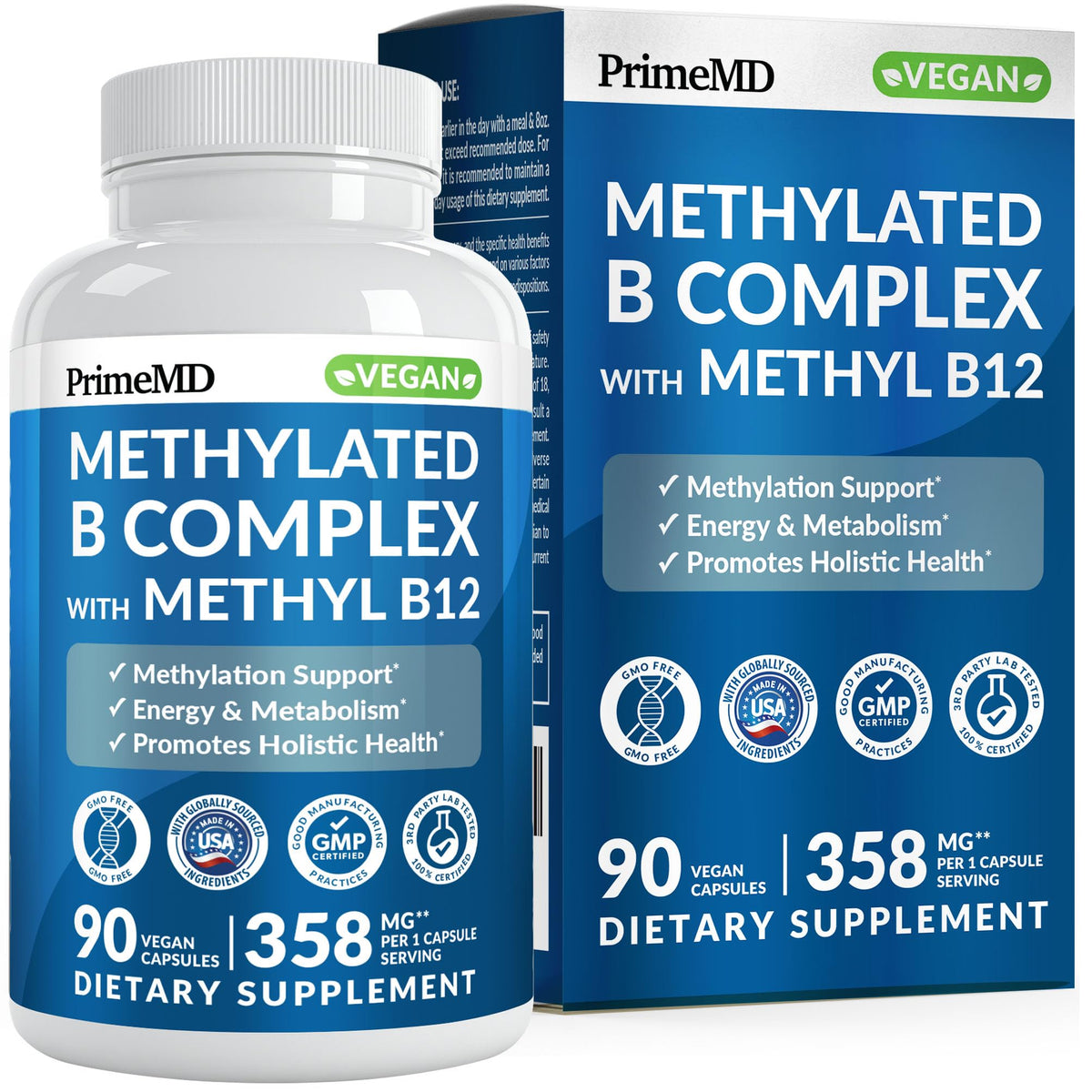PrimeMD Methylated B Complex 90ct front view