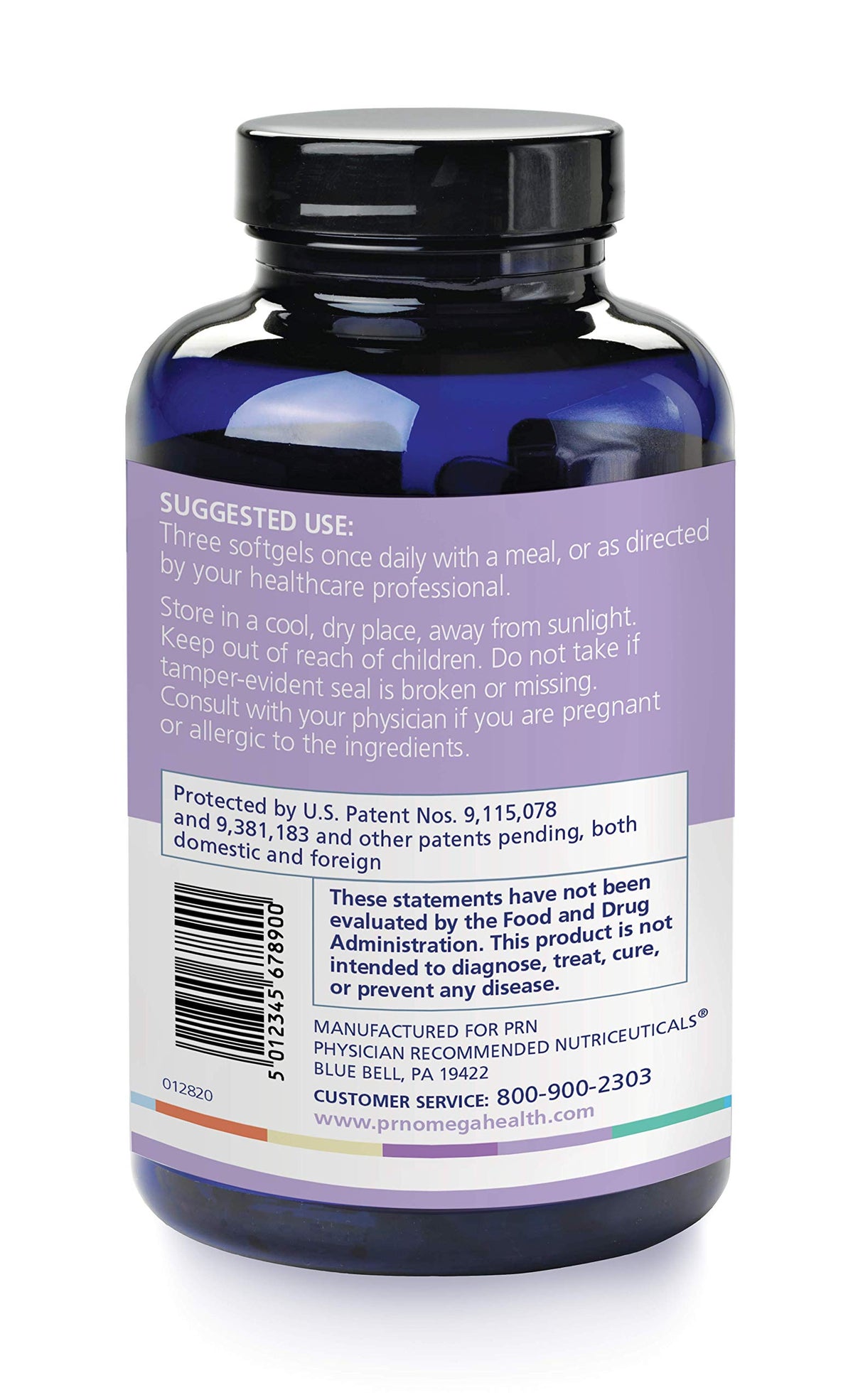 PRN Omega 3 Supplement packaging