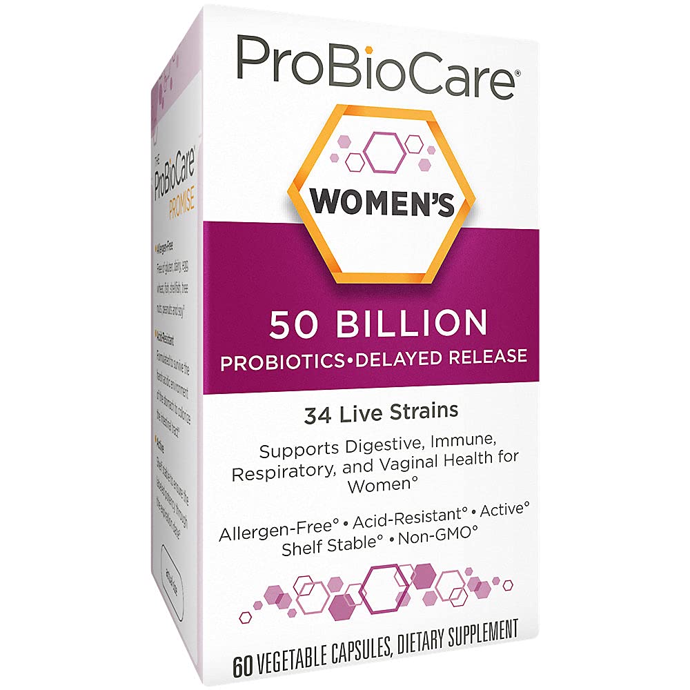 ProBioCare Probiotics for Women capsules on a white background