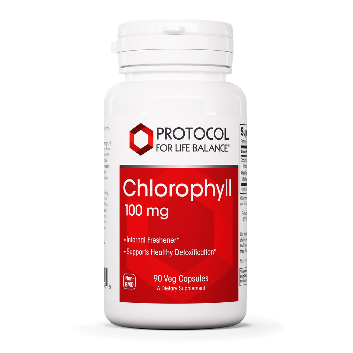 PROTOCOL FOR LIFE BALANCE Chlorophyll 90 Veg Caps front view