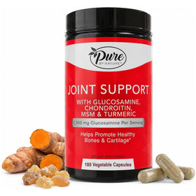 Pure By Nature Joint Support Supplement 180 Veggie Capsules front view