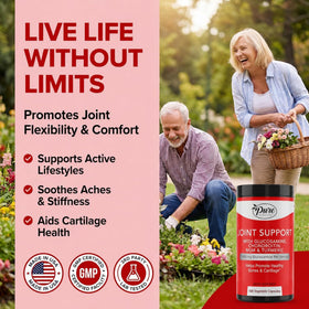 Pure By Nature Joint Support Supplement 180 Veggie Capsules side view