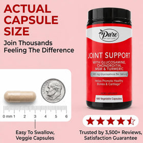 Pure By Nature Joint Support Supplement bottle with a measuring spoon