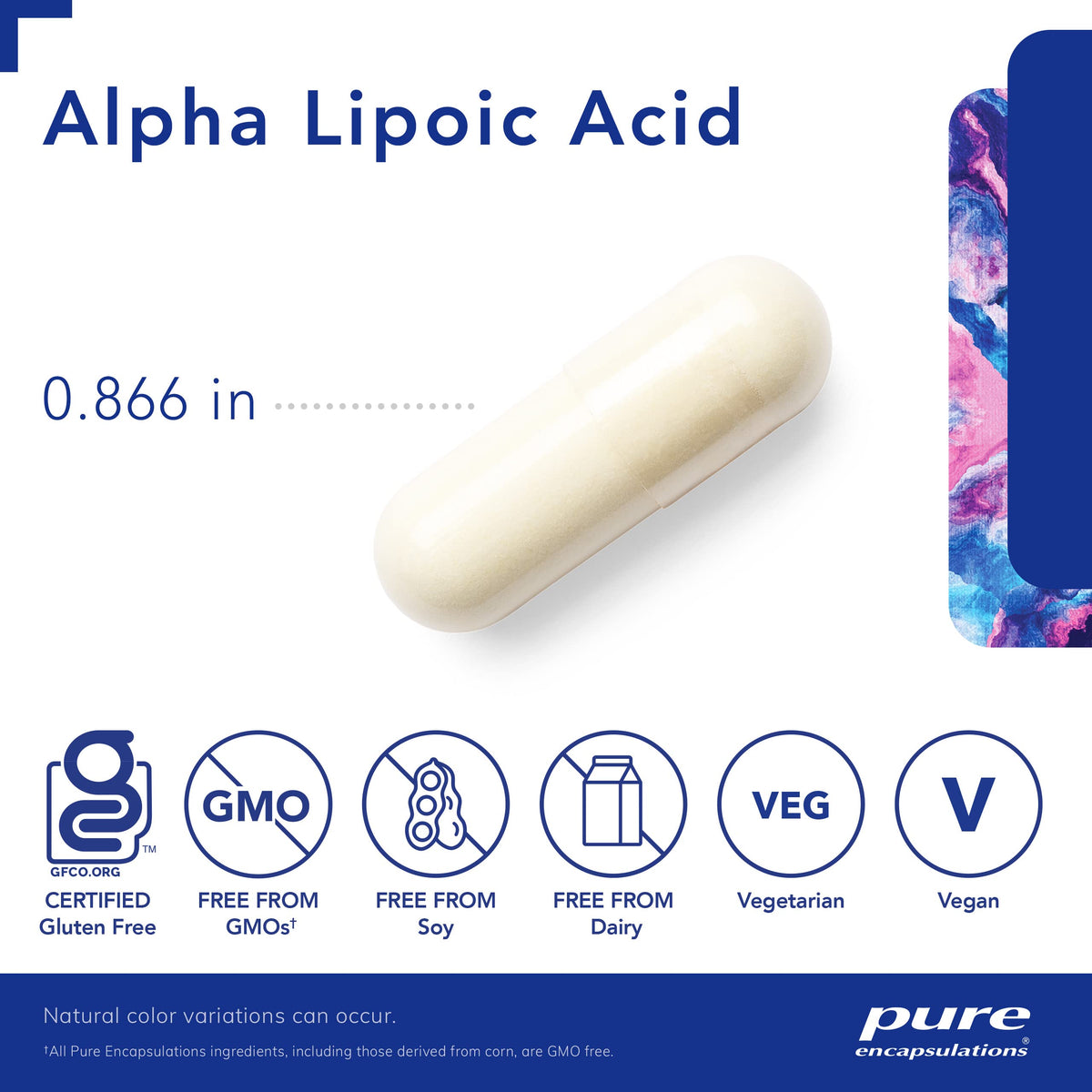 Pure Encapsulations Alpha Lipoic Acid 200 mg bottle with label