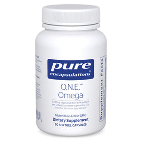 Pure Encapsulations O.N.E. Omega 1000 mg Fish Oil Softgel Capsules front view