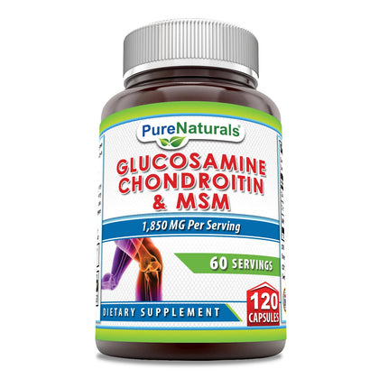 Pure Naturals Glucosamine Chondroitin & MSM Supplement bottle front view
