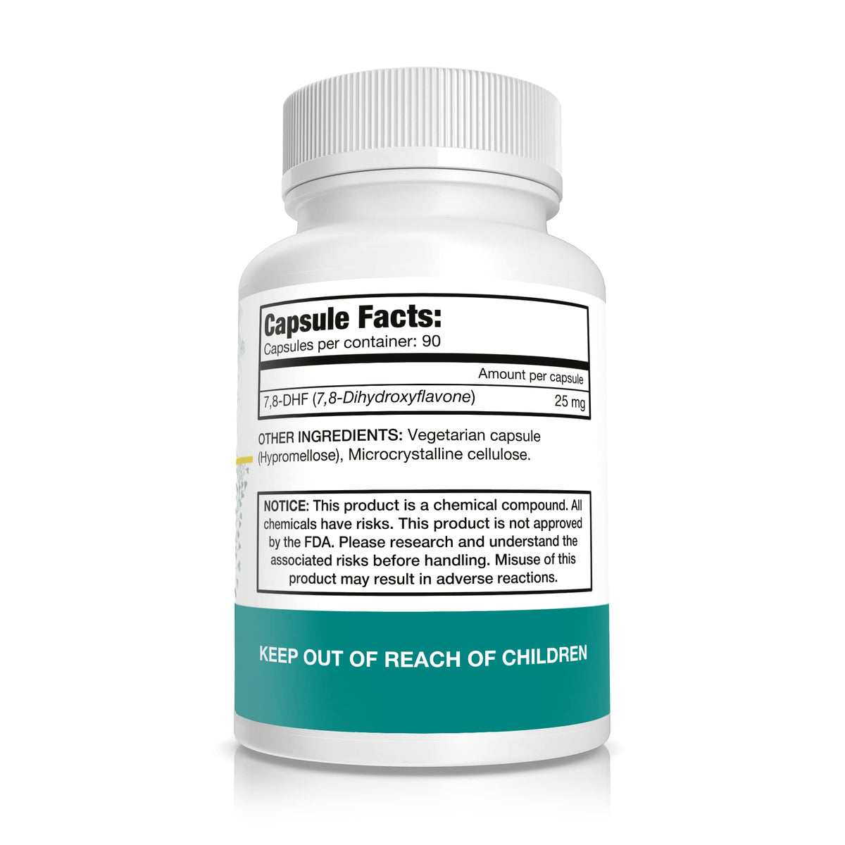 Pure Nootropics 7,8-DHF 25 mg Capsules side view