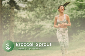 Pure Original Ingredients Broccoli Extract Capsules on a wooden table