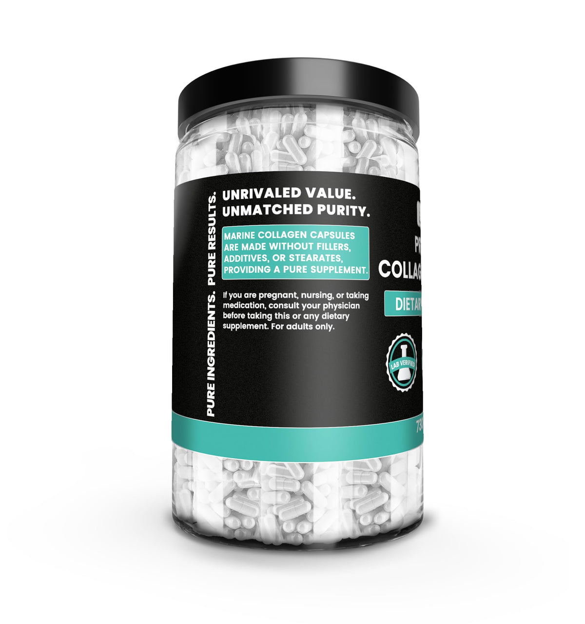 PURE ORIGINAL INGREDIENTS Collagen Peptides capsules close-up