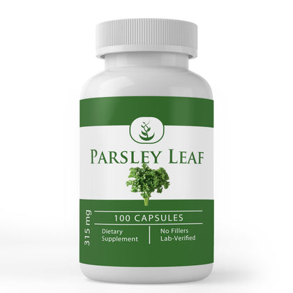 PURE ORIGINAL INGREDIENTS Parsley Capsules 100 count front view