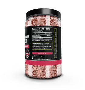 PURE ORIGINAL INGREDIENTS Pomegranate Extract 730 Capsules side view
