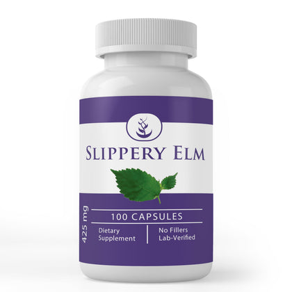 PURE ORIGINAL INGREDIENTS Slippery Elm Capsules front view
