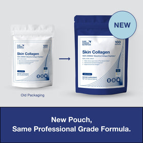 Pure Powder Nutrition Skin Collagen Powder serving suggestion in a glass