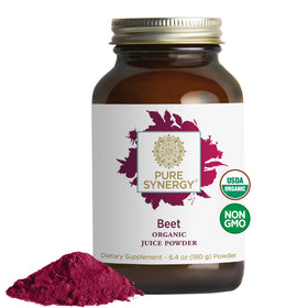 PURE SYNERGY Organic Beet Juice Powder 6.4 oz front view