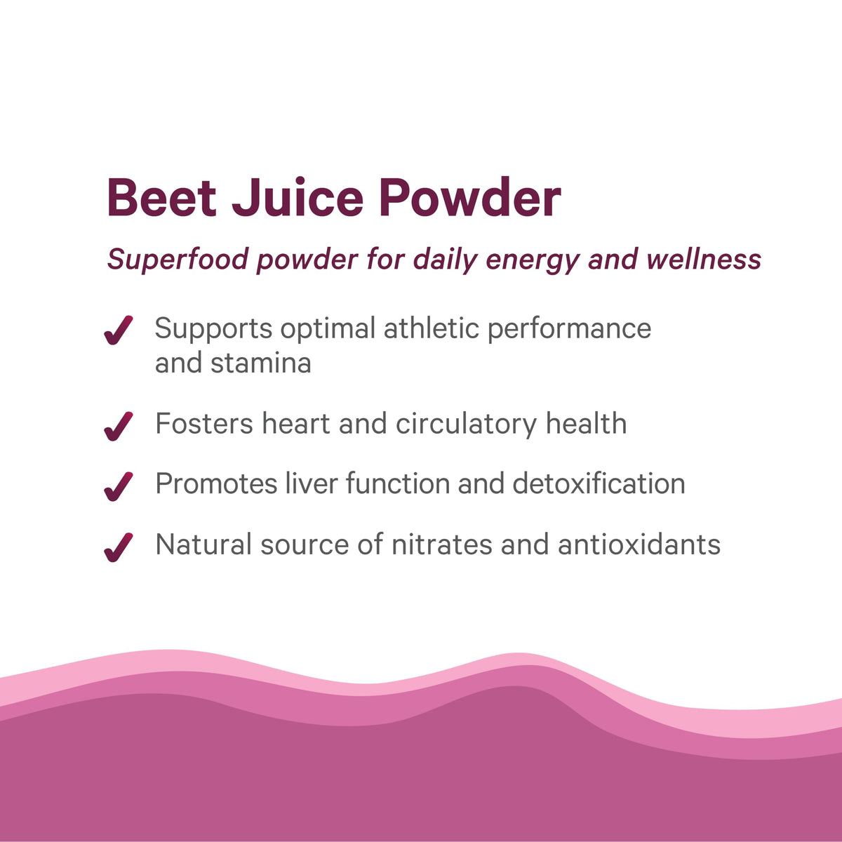 PURE SYNERGY Organic Beet Juice Powder 6.4 oz with smoothie