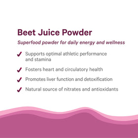 PURE SYNERGY Organic Beet Juice Powder 6.4 oz with smoothie