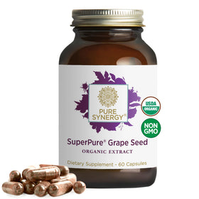 PURE SYNERGY SuperPure Grape Seed Extract 60 Capsules front view