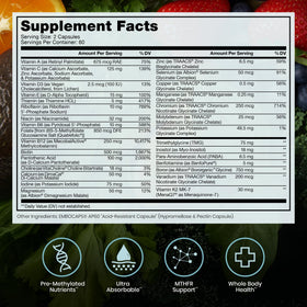 Pure Therapro Rx Methyl Multi Without Iron 120 Capsules side view