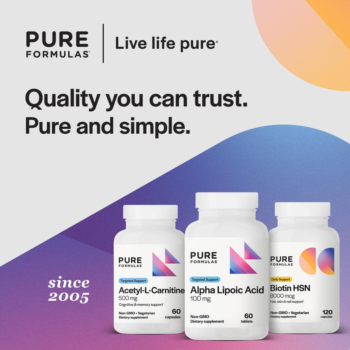PureFormulas Alpha Lipoic Acid 100 mg supplement with lifestyle background