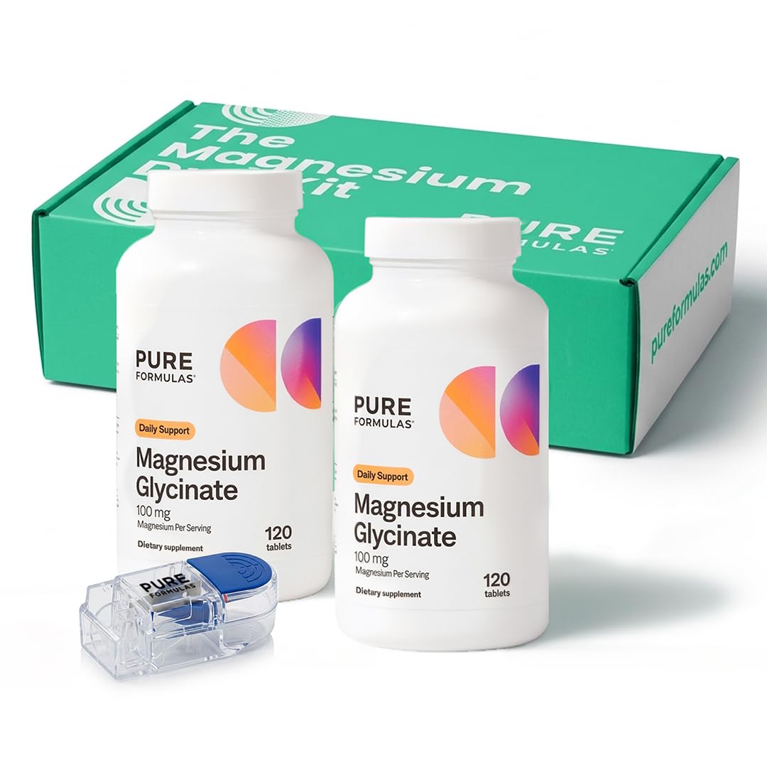 PureFormulas Magnesium Glycinate 100 mg 240 Tablets front view