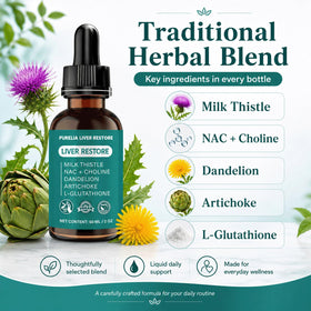 Purelia Liver Restore Drops dropper with liquid