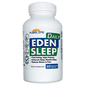PureLife Supplements Eden Daily Sleep GABA Free 30 Vegan Capsules front view