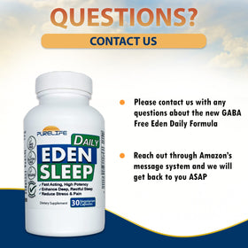 PureLife Supplements Eden Daily Sleep GABA Free capsules with a bedtime setting