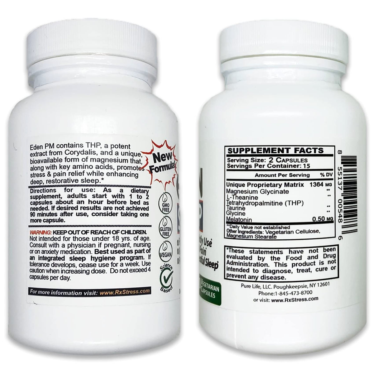 PureLife Supplements Eden Daily Sleep GABA Free capsules with a sleep mask