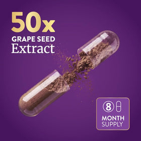Purely Holistic Grape Seed Extract Capsules bottle side view