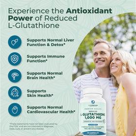 PurePremium Reduced Glutathione 1000mg supplement capsules close-up