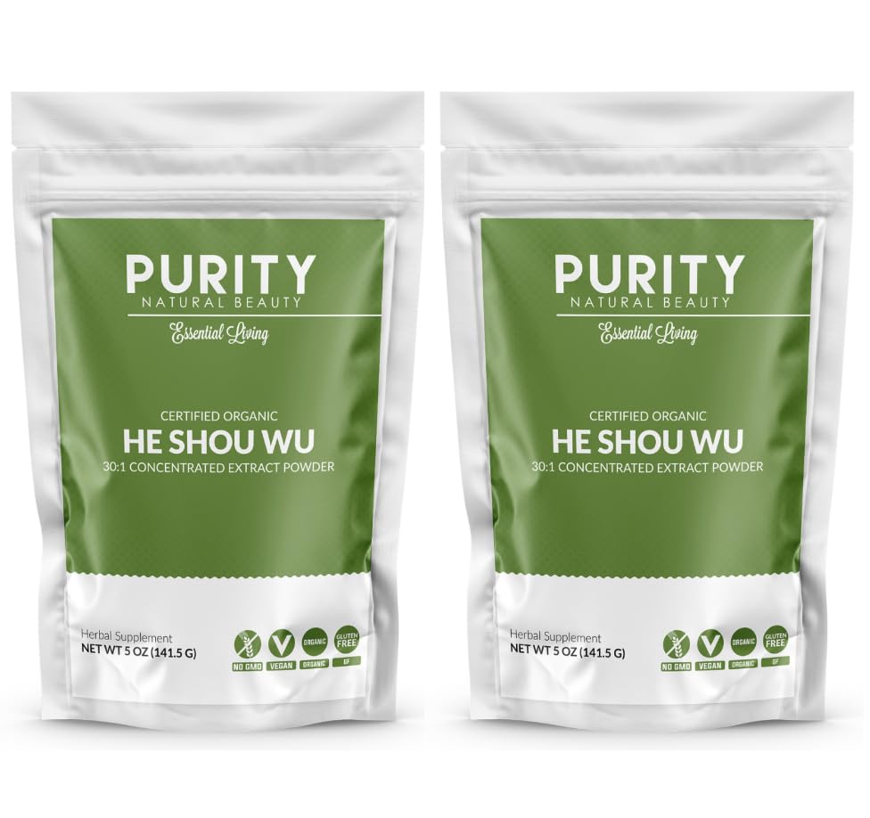 Purity Natural Beauty He Shou Wu 5oz organic Fo-Ti extract front view