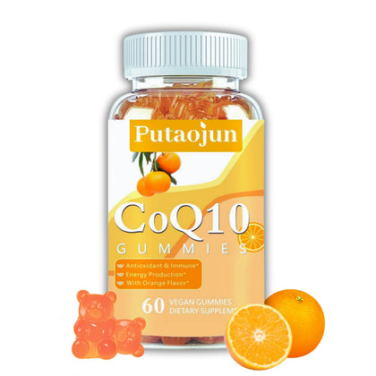 Putaojun CoQ10 Gummies bottle front view with orange label