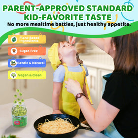 Q'ankyaq Gummies displayed with fresh ingredients like ginger and fennel