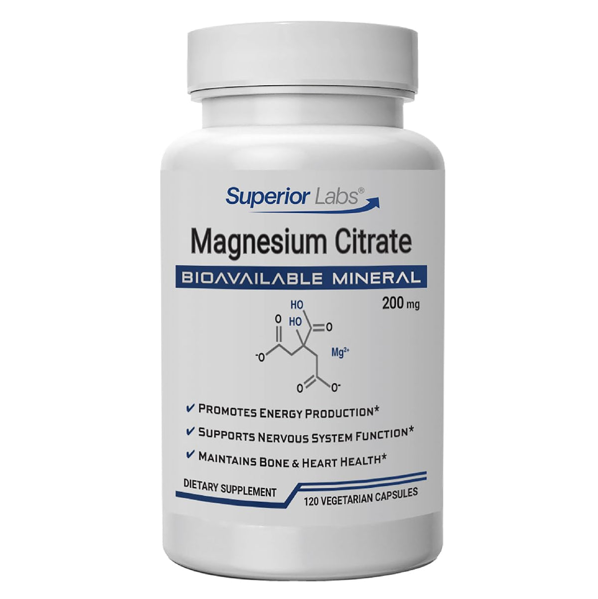 quality Labs Magnesium Citrate 200mg 120 Veg Caps front view