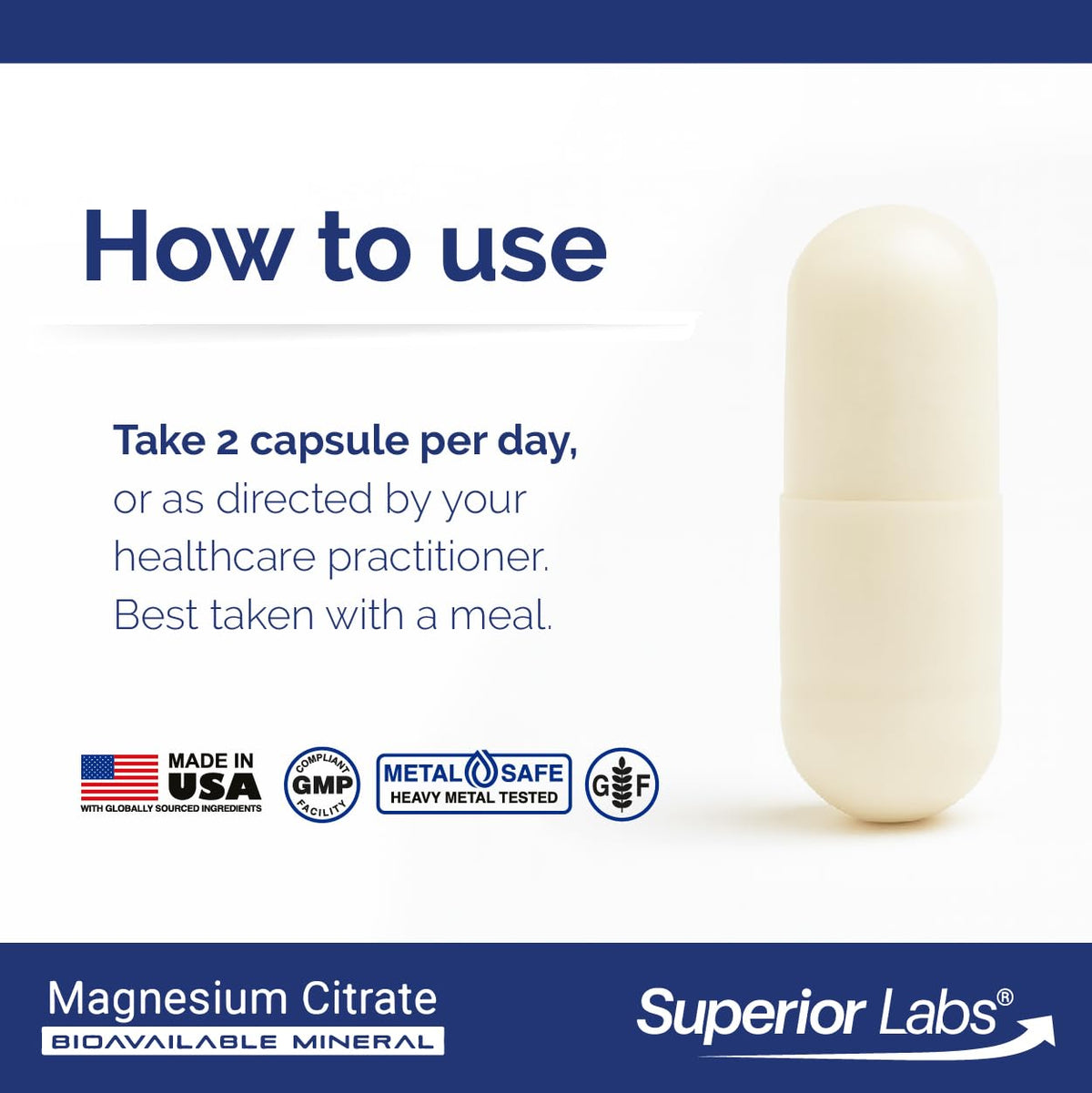 quality Labs Magnesium Citrate 200mg back label