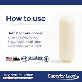 quality Labs Magnesium Citrate 200mg back label