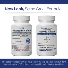 quality Labs Magnesium Citrate 200mg lifestyle scene with a glass of water