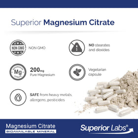 quality Labs Magnesium Citrate 200mg product dimensions
