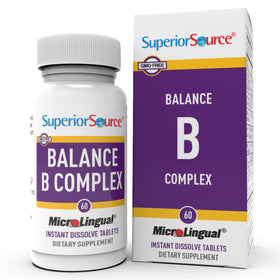 quality Source Balance B Complex 60 instant dissolve tablets front view