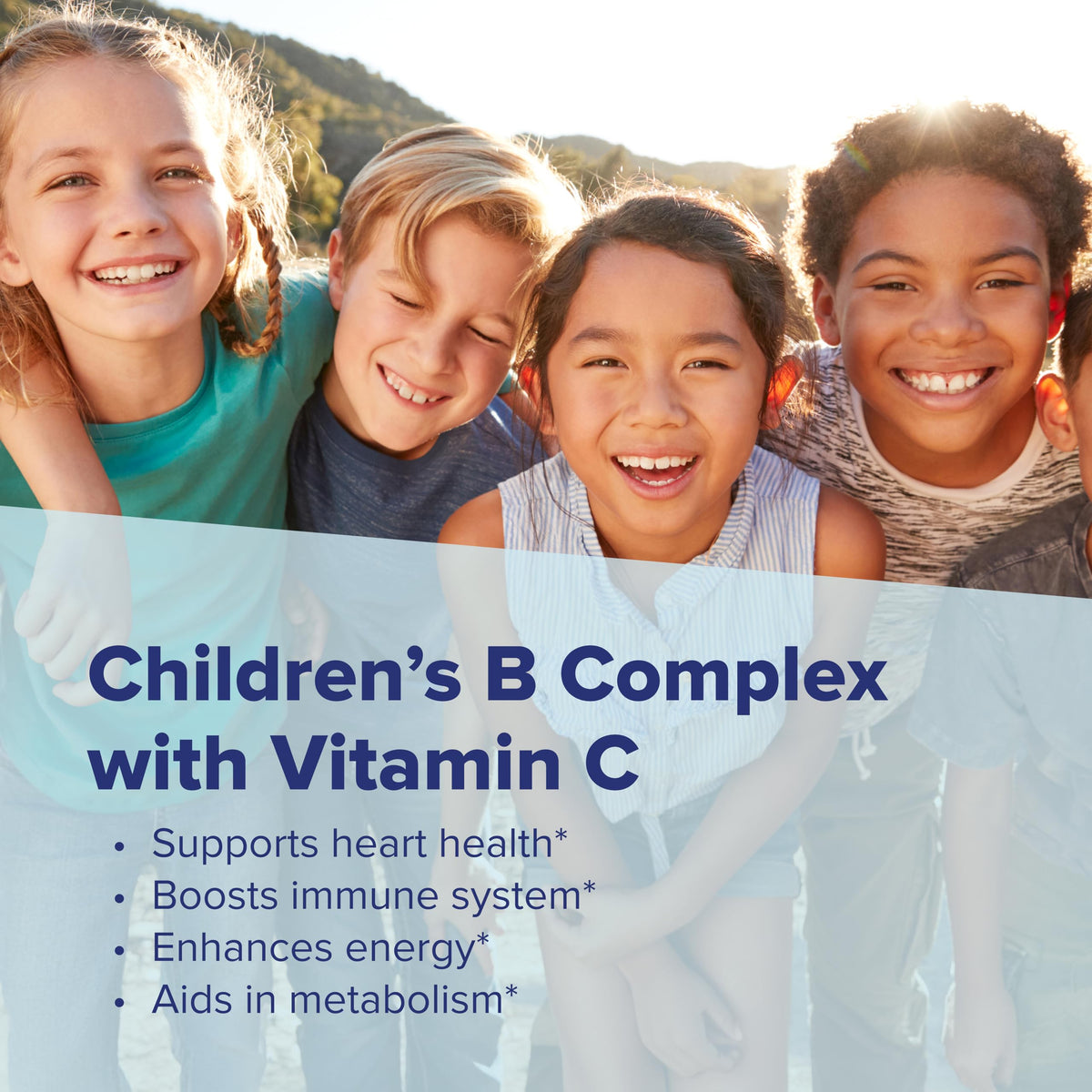 quality Source Children's B Complex tablets on a table