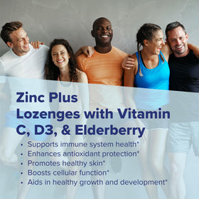 quality Source Zinc Plus supplement with vitamin C and elderberry
