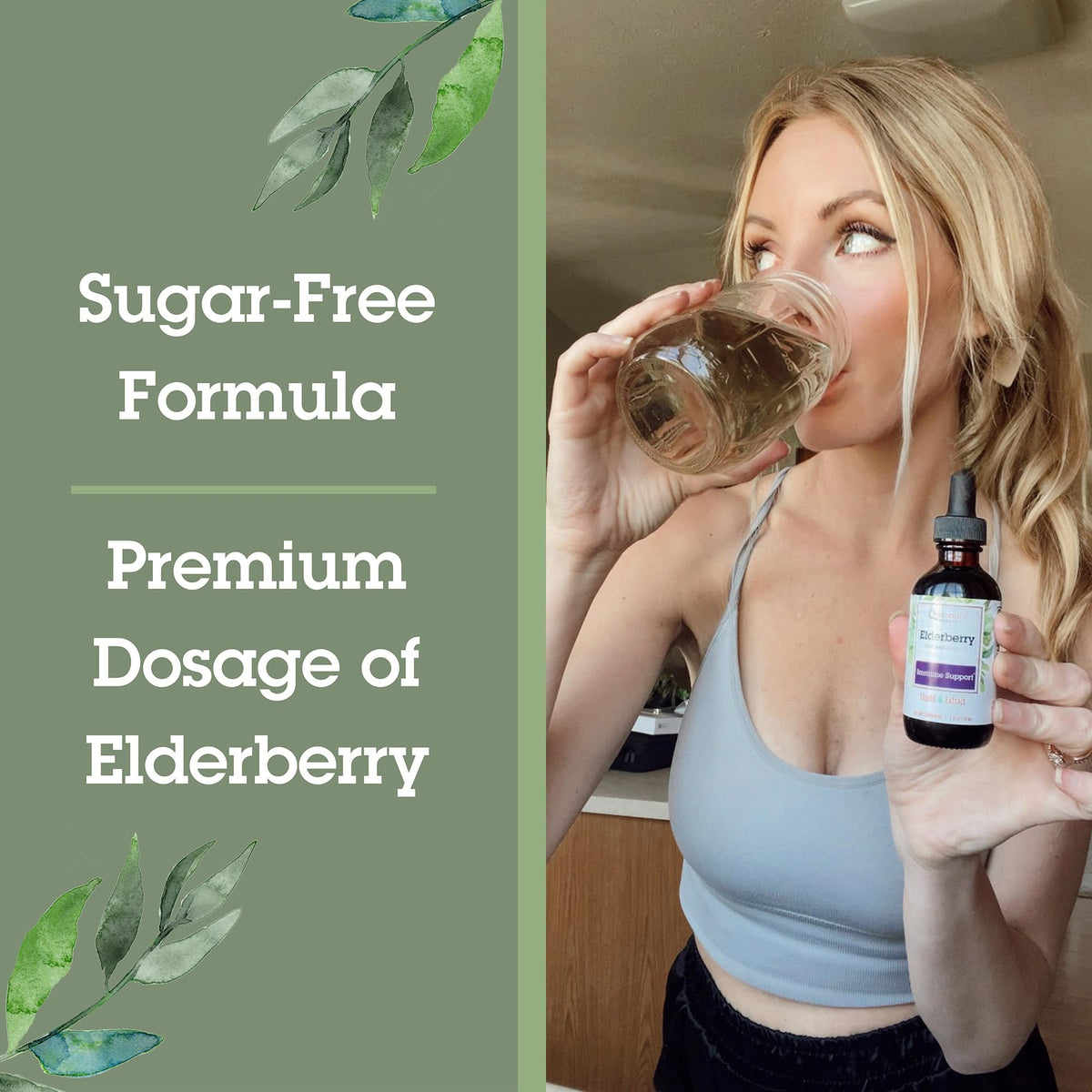Quantum Elderberry Liquid Extract 700 mg label close-up