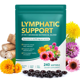 QZFICNJY Lymphatic Drainage Supplement 240 softgels front view