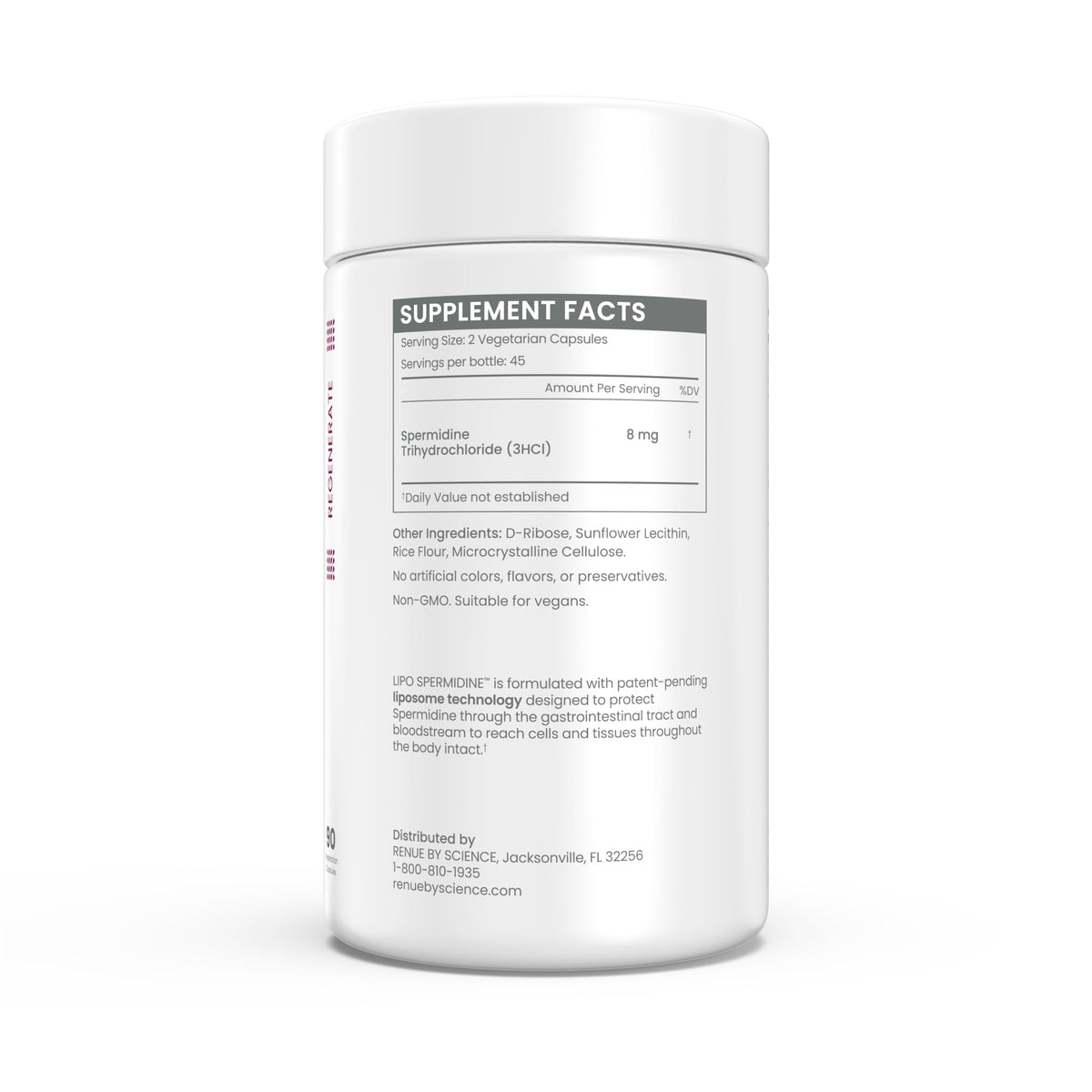 Renue By Science Spermidine Supplements close-up of capsules